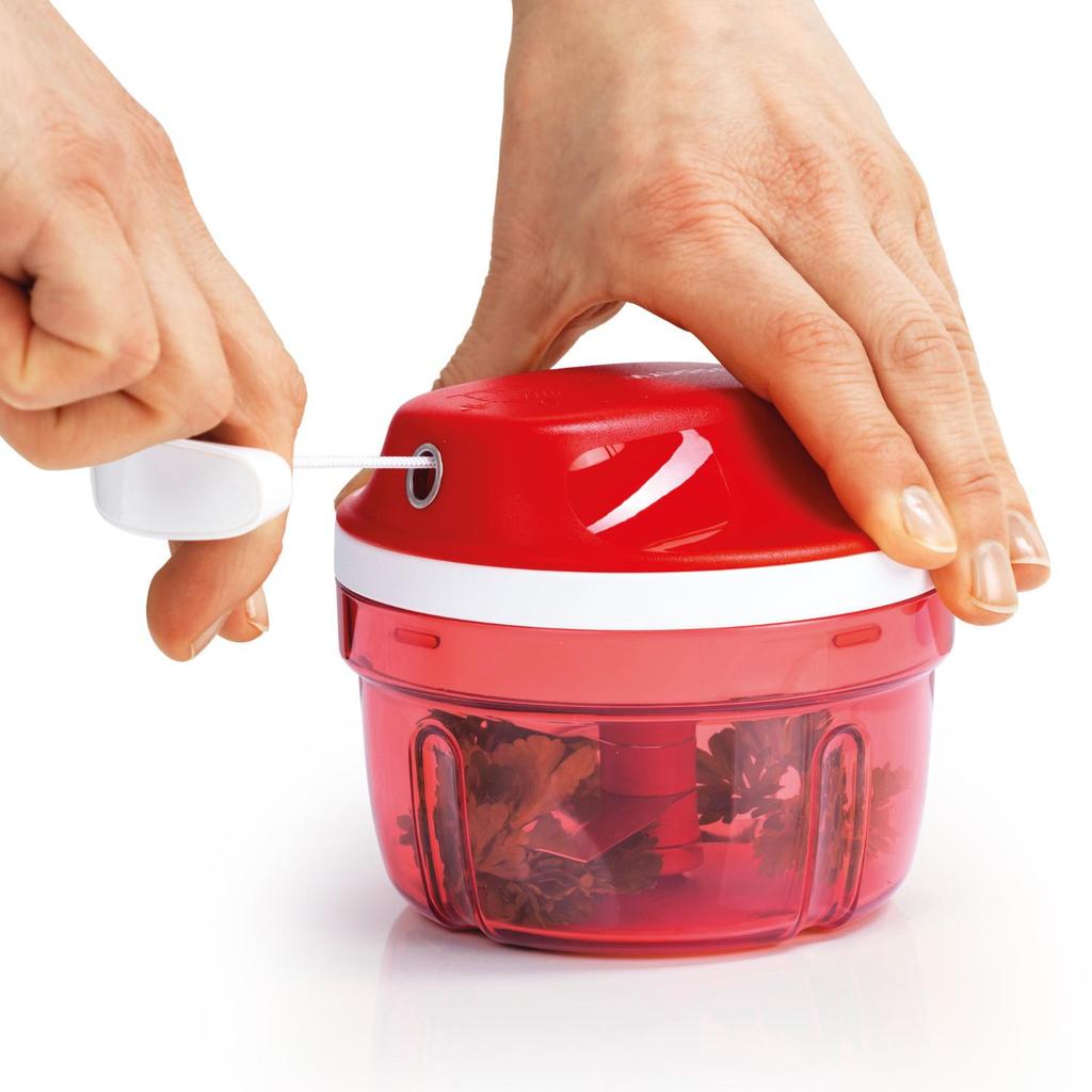 Mini Triturador de Alimentos Tupperware Turbo Chef Supersonic Vermelho 300ml