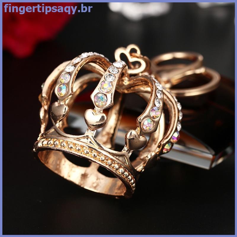 FINGE Moda Coroa De Cristal Esmalte Metal Saco Pingente Porta-Chaves Chaveiro Para Carro Jóias Presente ,