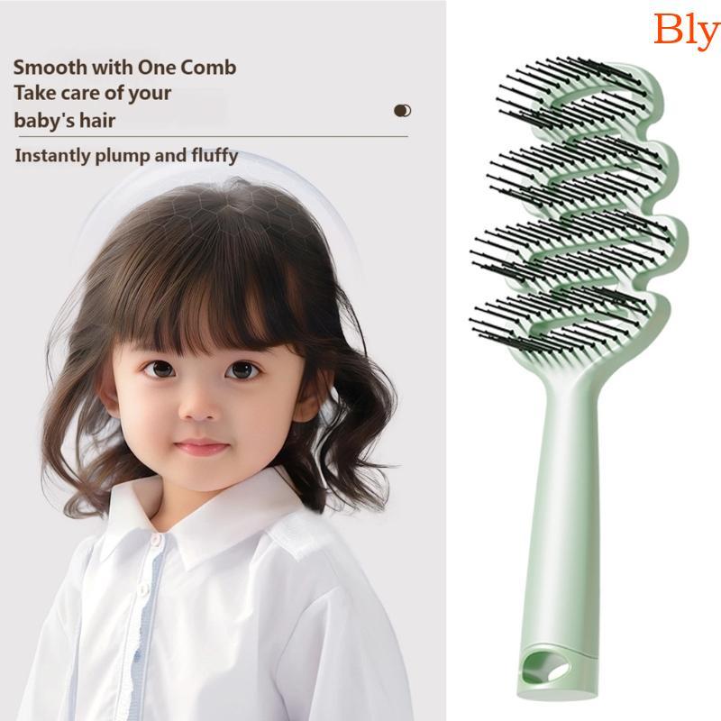 Bly Crianças Relaxamento Pente Ferramentas De Estilo Para Manhã Acordar Cerdas Ocas De Cabelo Rejuvenescer Desembaraçar