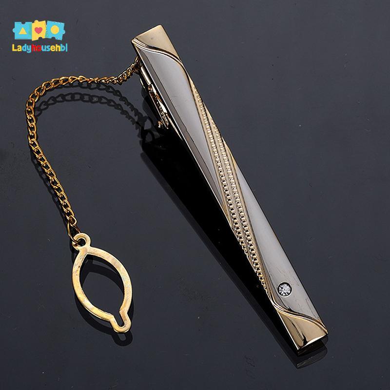 LAHG > Masculino Metal Simples Netie Bule Ouro Prata Cor Gravata Barra Fecho Clipe Braçadeira Laços Pino Moda Jóias Requ