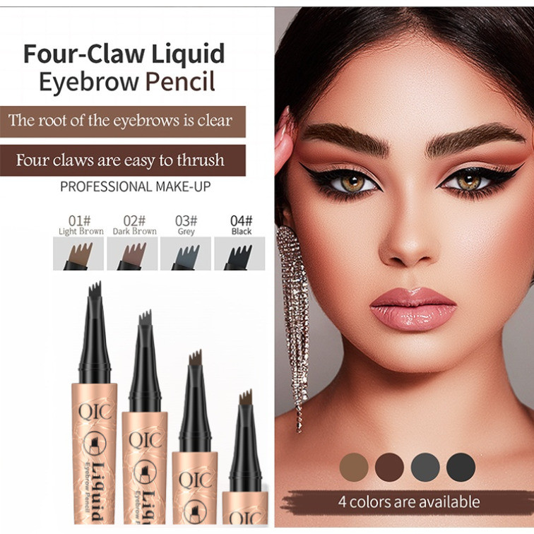 【Longa Duração】3D 4-Prong Microblading Water Eyebrow Pen / Caneta de Sobrancelha/4 Pontas/Para Sobrancelhas Naturais