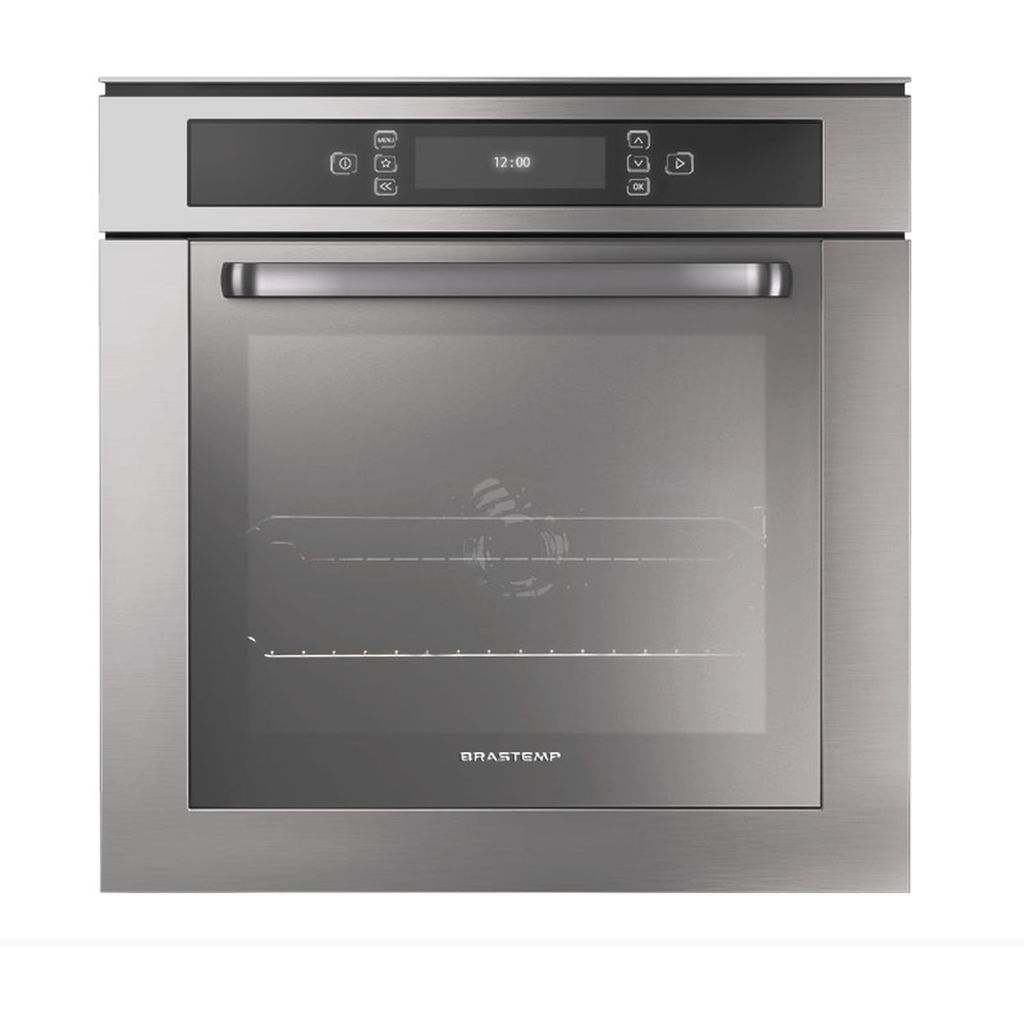 Forno de Embutir Elétrico Brastemp 67 Litros Cor Inox com Função Ar Forçado e Painel Touch - BO260AR