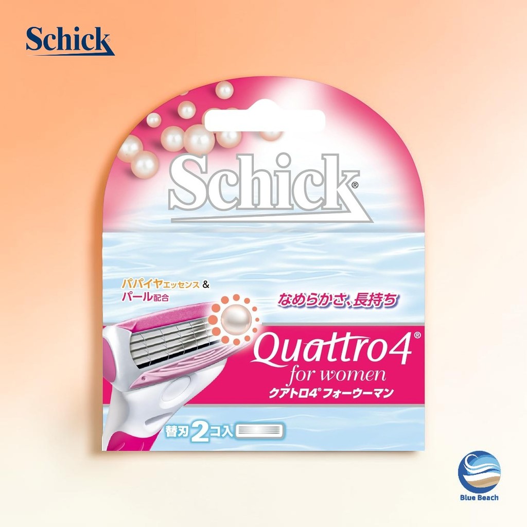 Schick Quattro 4 for Women Reposicao/4 Laminas/Safety Wire/Smoother Mamao/SWB011/2ou4un