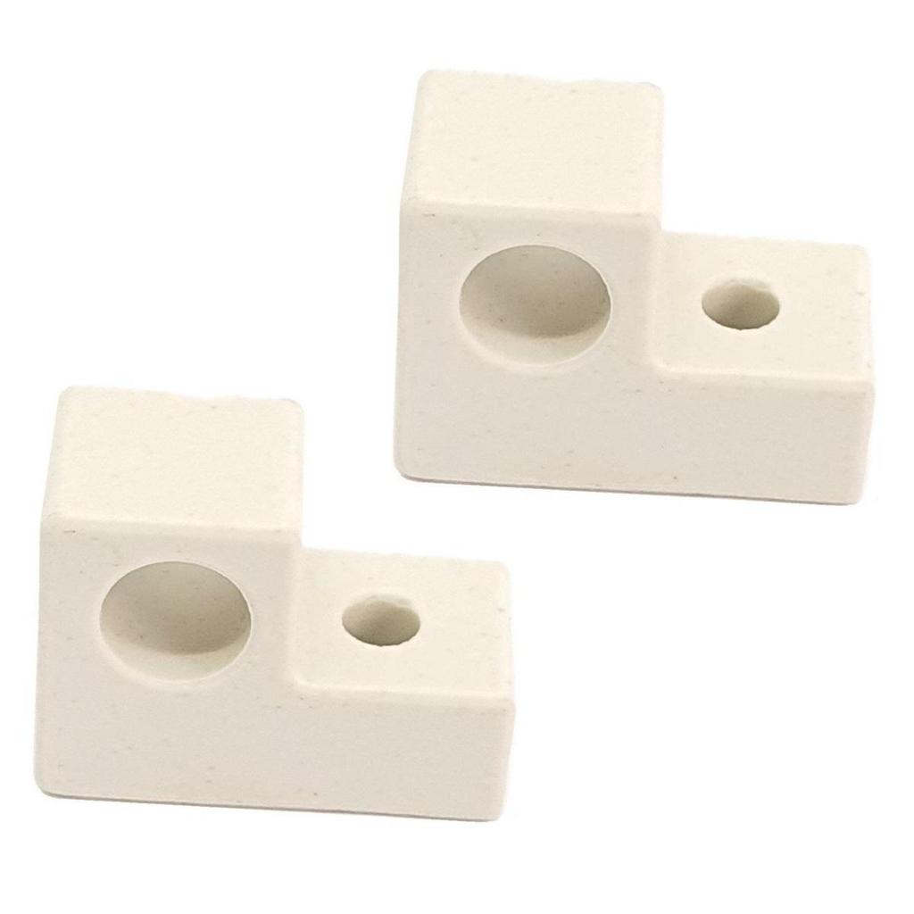 Kit Com 2 Suporte Isolador Louca Resistencia Forno Elétrico