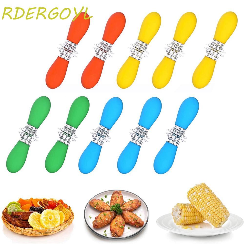 RDERGOYL Espeto De Milho Com Cabo De Plástico , Suprimentos Para Churrasco , Espiga , Aparelho De Cozinha Casa , Garfos