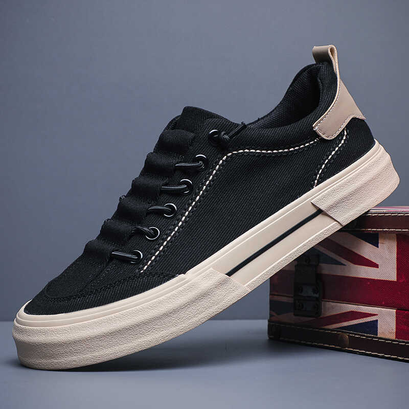 Sapatos masculinos 2025 primavera novo estilo sapatos de lona masculinos na moda All-Match sapatos casuais masculinos de