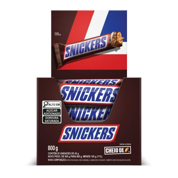 Chocolate Snickers Original 20 Unidades de 40g