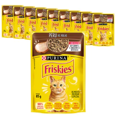 Ração Úmida Friskies Sachê Peru - 85g - KIT 10 unids.