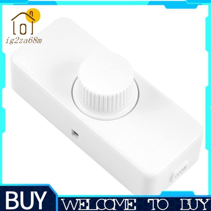 Interruptor Dimmer LED Em Linha , Liga/Desliga Rotativo Integrado E De Controle De Botão Para Regulável De 3-100W/Branco