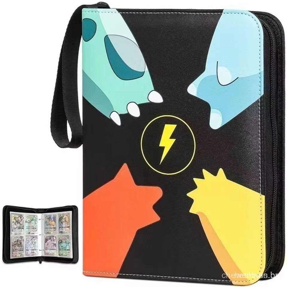 Jogo do Alfabeto Pokémon Álbum de Desenhos Animados Anime Novo 400 Folhas Vmax Gx Ex Coleção de Pastas para Crianças