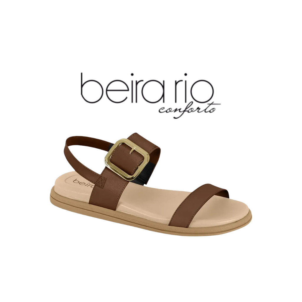 Sandália Papete Beira Rio 8488.135 Conforto Especial Fivela Maxi – 39 ao 42