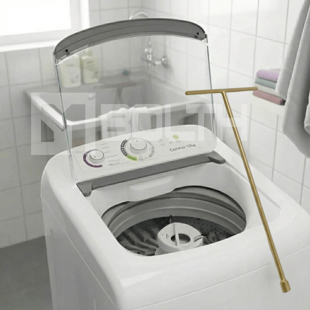 Chave T 10mm Longa 45cm Agitador Brastemp Eletrolux Para maquina de lavar roupas, Tanquinhos