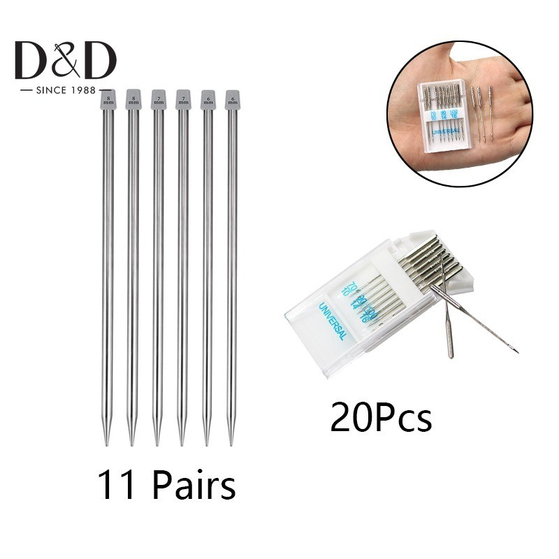 1 Conjunto De Agulhas Para Máquina De Costura E Tecida À Mão , De Cabeça Única , Ferramenta De Correspondência