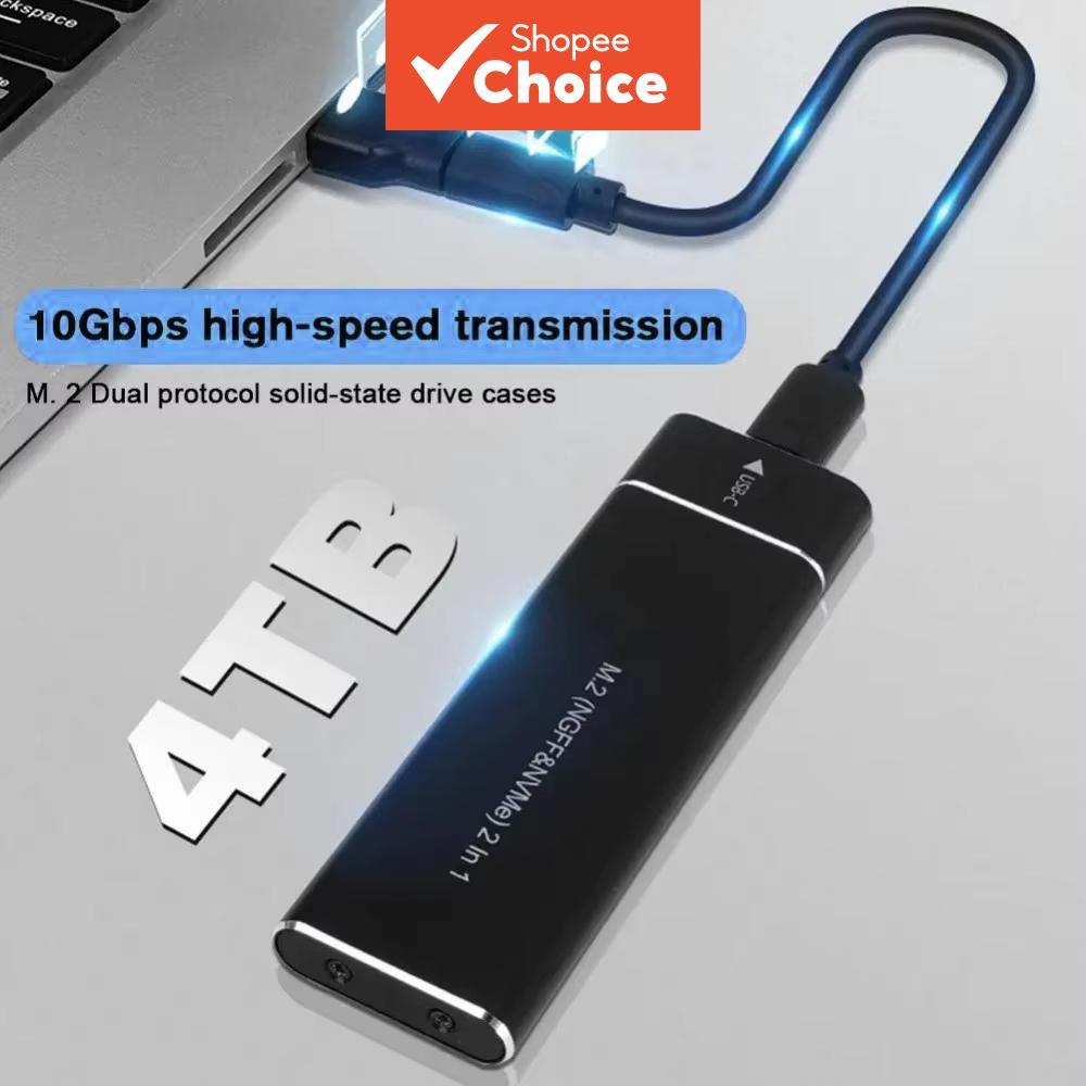 Caixa SSD M2 10 Gbps USB 3.1 Tipo C Externa Suporte M B&M Keys M2 Case M.2 NVMe/