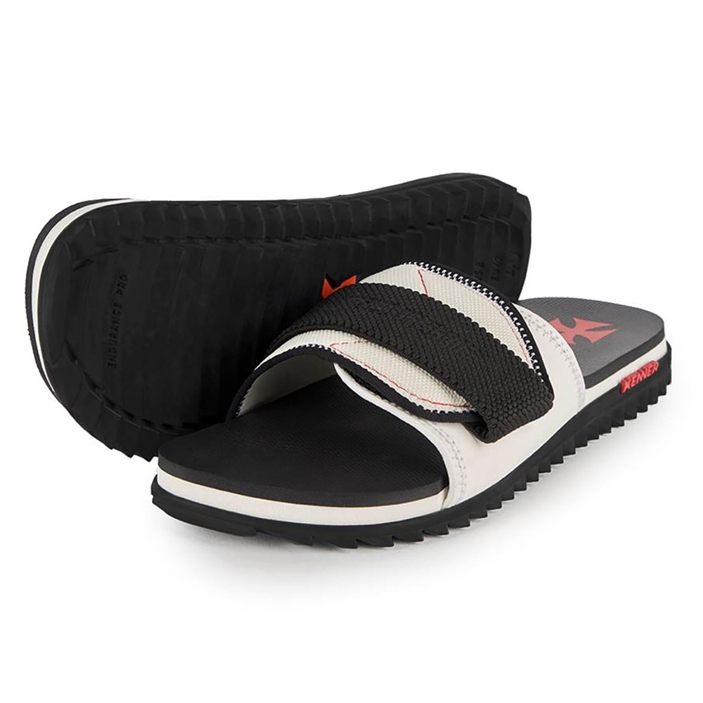 Chinelo Kenner Vasco Kivah Slide Masculino - Preto e Branco