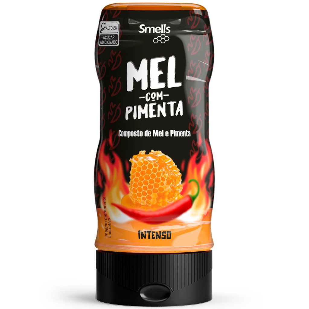 Bisnaga De Mel Natural 280g Sabores Pimenta Tempero Molho Salada Churrasco Frios Smells