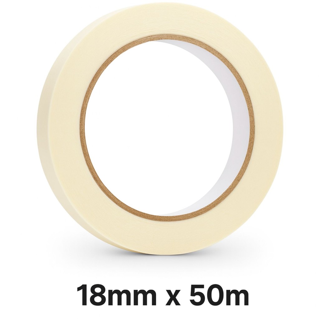 Fita Crepe Branca 18mm x 50m – Proteção e Fixação para Pinturas e Reformas Pronta Entrega