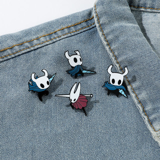 Broche Criativo Hollow Knight de Jogo de Desenho Animado, Distintivo Periférico da Garota Vespas, Pino de Metal de Liga 