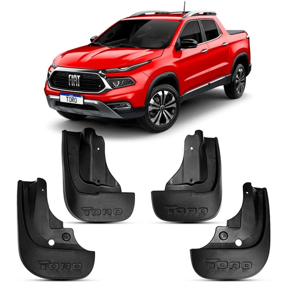 Kit Para Barro Lameiro Flap apara barro Fiat Toro Dianteiro Traseiro 2022 2023 2024 2025