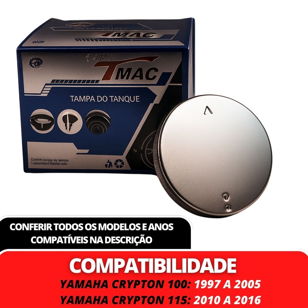 Tampa Do Tanque Para Yamaha Crypton 100 115 - 2010 Até 2016