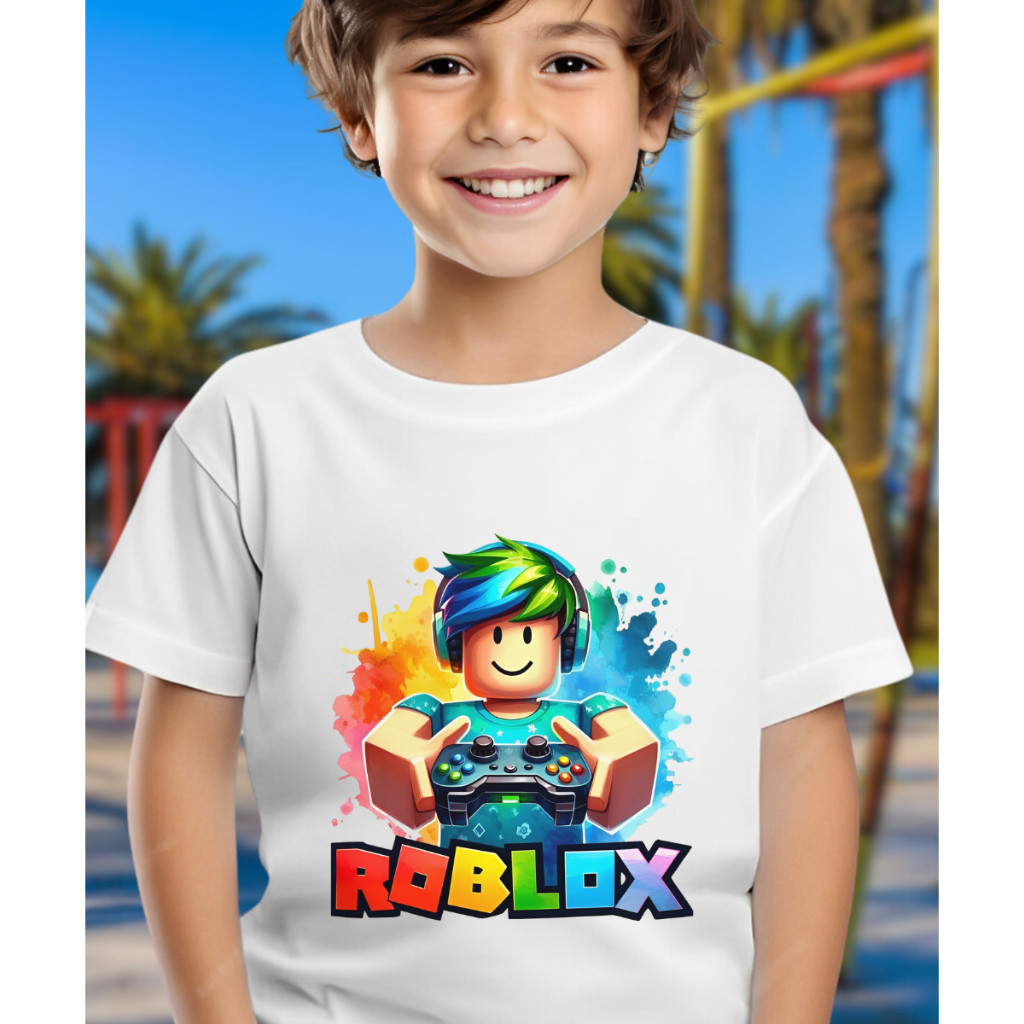 Camiseta Infantil Menino Roblox Estampada  Conforto e Estilo para o Dia a Dia, camisa roblox em Oferta na Shopee