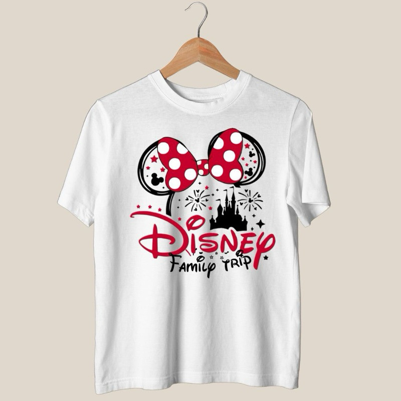 Camiseta Disney Orlando Minnie Mickey Unissex 100%Algodão Família Férias Infantil Adulto e Plus Size