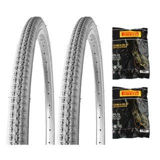 Par Pneus Cadeira De Rodas Aro 24 X 1.3/8 Cinza Greenstone + 2 Camaras em Oferta na Shopee