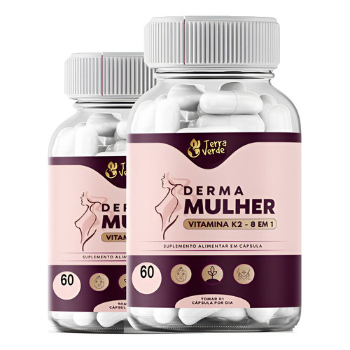 2 Derma Mulher Original 60 Cápsulas Cada - Imediato Original