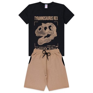 Conjunto Infantil Verão Masculino Tyrannosaurus Rex em Oferta na Shopee