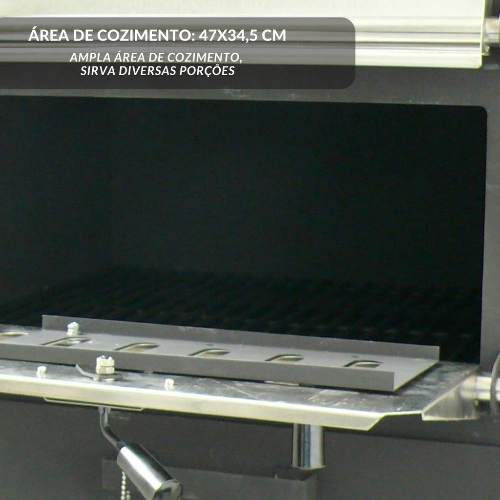 Detalhes do Forno De Pizza A Carvão Master Portátil Com 2 Grelhas E Kit De Acessórios Gourmet Para Área Externa