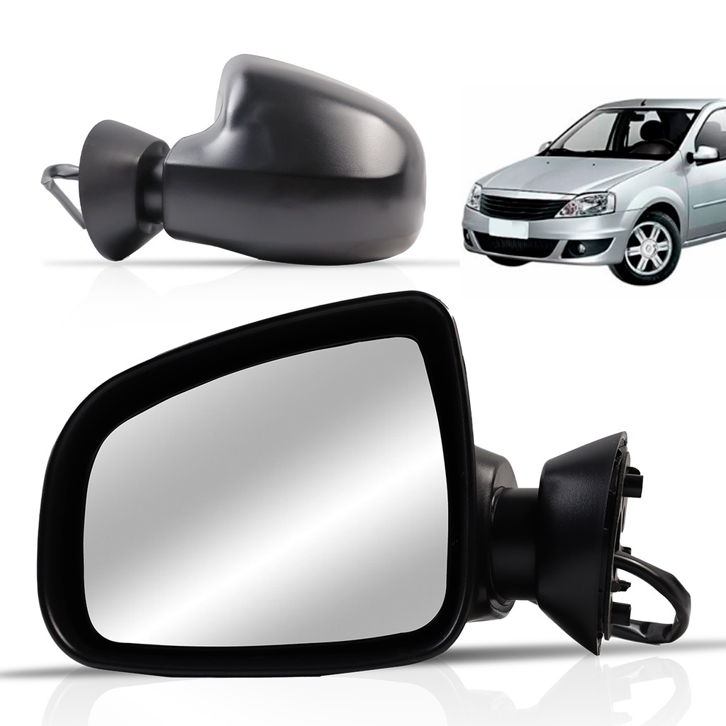 Retrovisor Logan Sandero 2009 2010 2011 2012 2013 Elétrico Texturizado Lado Esquerdo em Oferta na Shopee