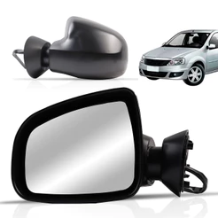 Retrovisor Logan Sandero 2009 2010 2011 2012 2013 Elétrico Texturizado Lado Esquerdo