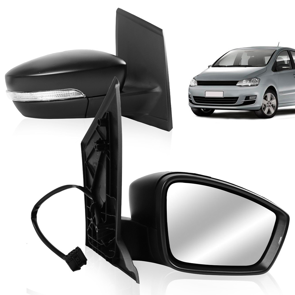 Retrovisor Fox 2010 2011 2012 2013 2014 Elétrico Com Pisca Texturizado em Oferta na Shopee