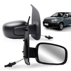 Retrovisor Uno 10 2011 2012 2013 2014 2015 2016 2017 2018 2 Portas Controle Interno Texturizado