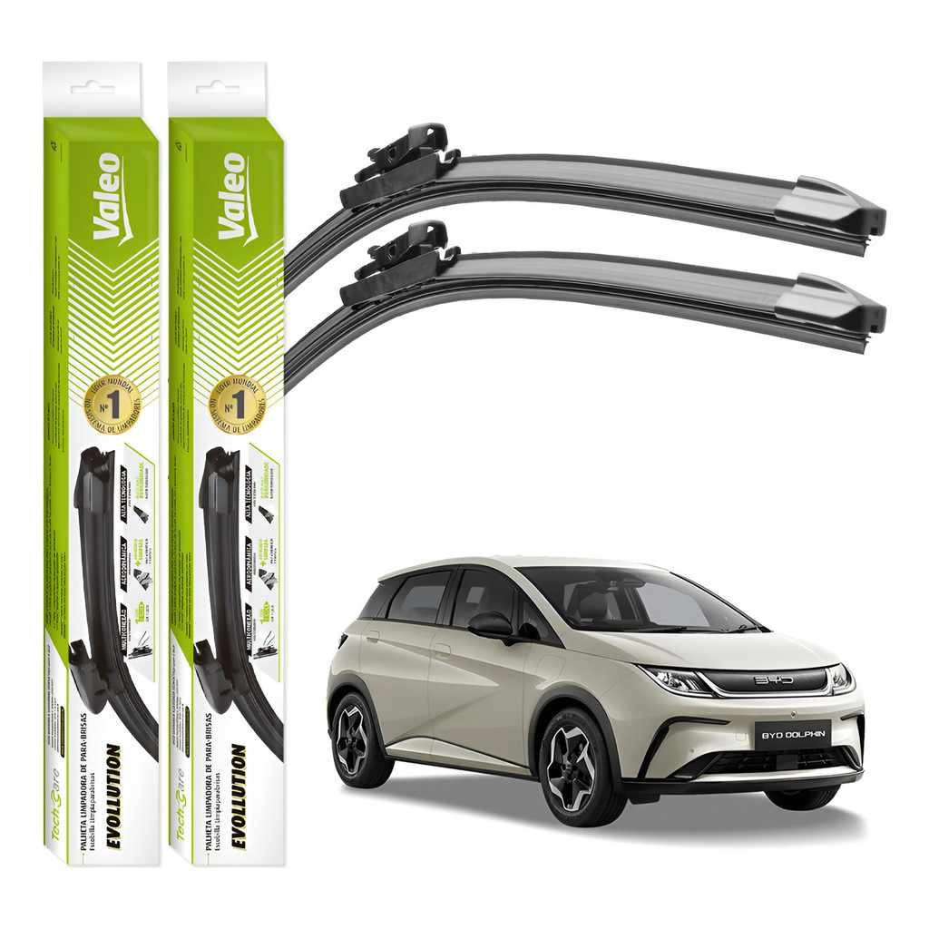 Par Palheta Limpador Parabrisa Valeo Byd Dolphin 2023 A 2025 em Oferta na Shopee