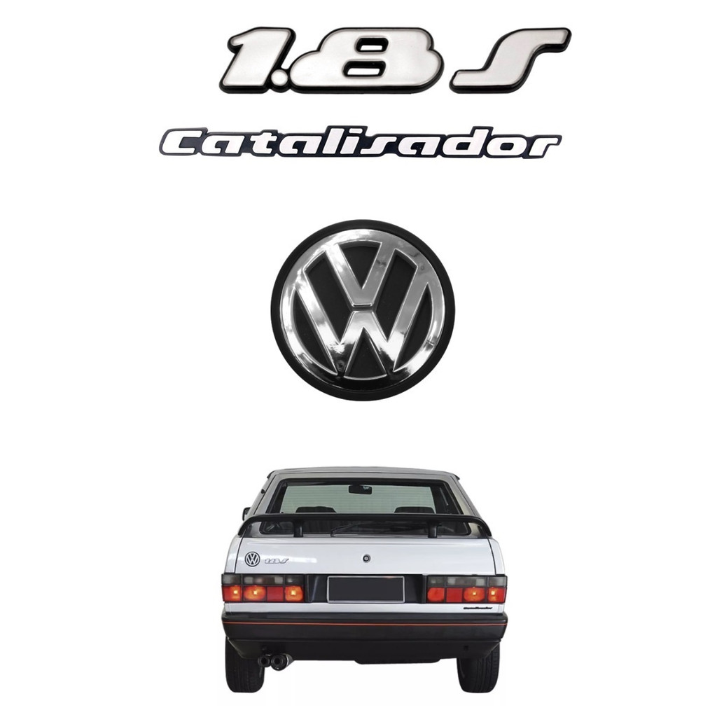 Emblemas 1.8s Catalisa. + Vw Traseiro - Gol Gts 1991 À 94