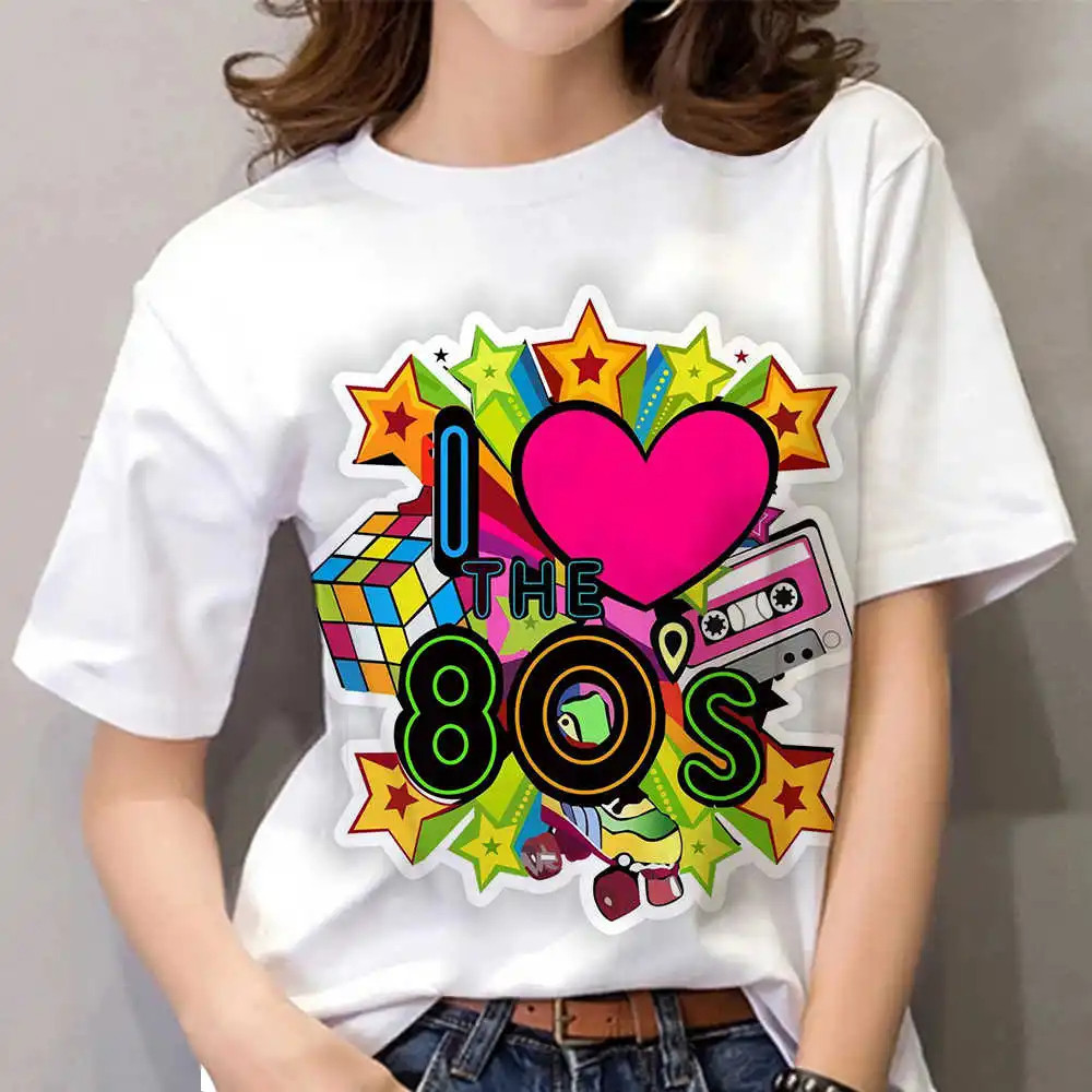 Camiseta Unissex Algodão Anos 80 Love Camisa Flash Back Anos 80 Blusa 100% Algodão