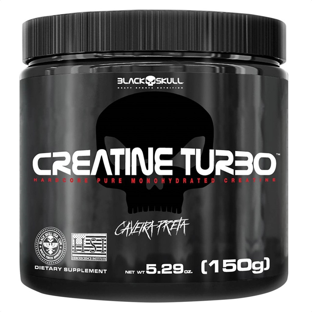 Creatina Turbo Black Skull Monohidratada 150g - Sem Sabor em Oferta na Shopee