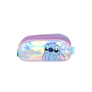 Estojo Triplo Stitch Holografico Meninas Escolar Infantil em Oferta na Shopee