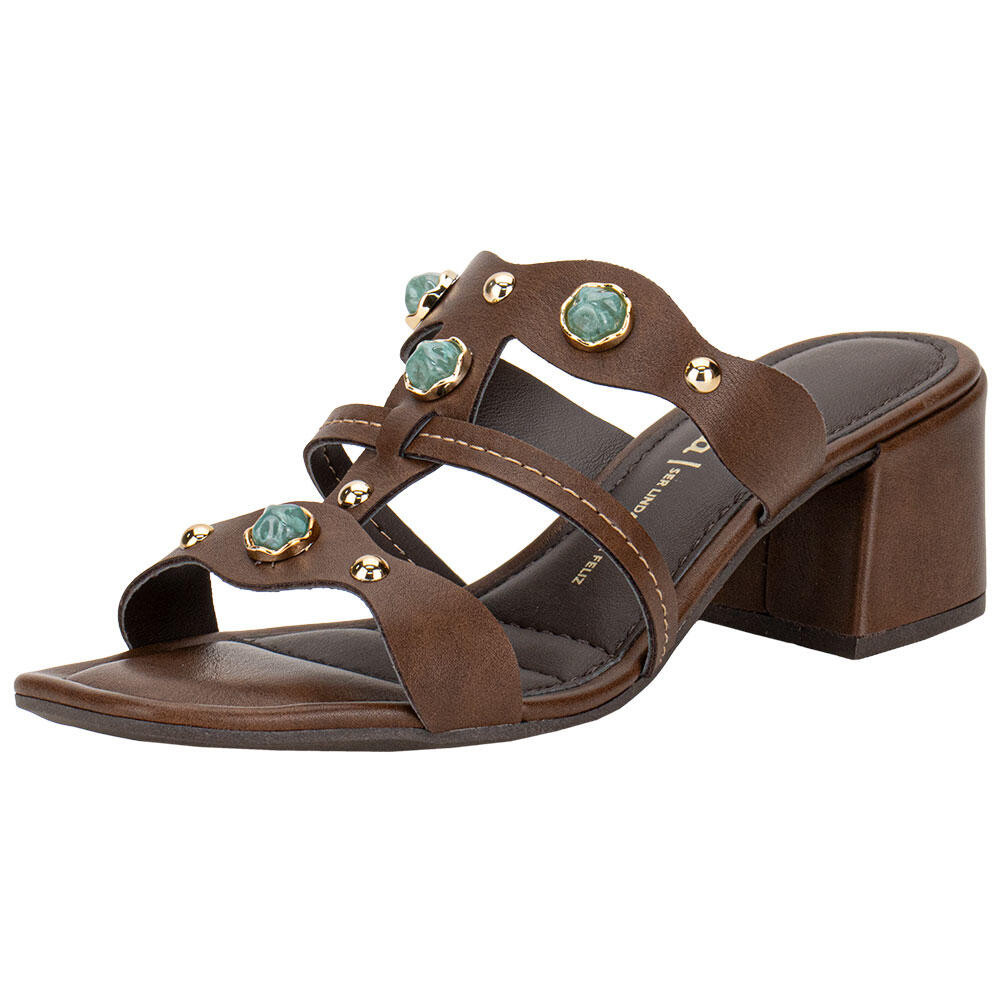 Tamanco Feminino Salto Grosso Dakota Y9582 em Oferta na Shopee