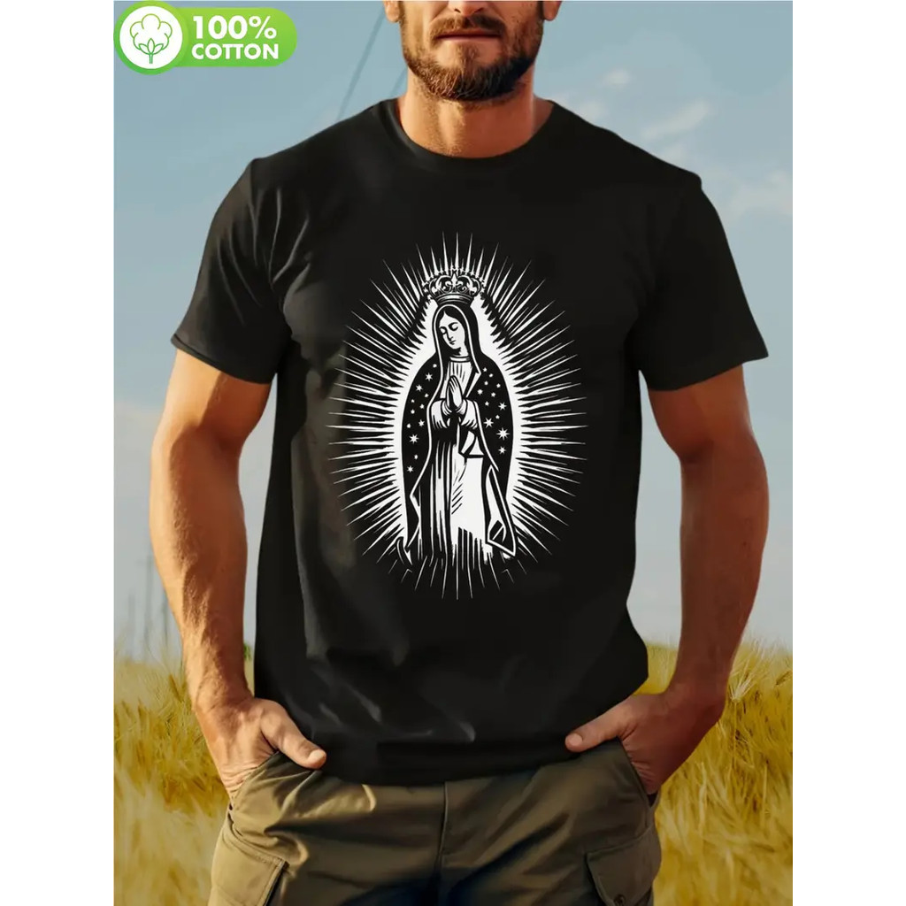 Camiseta Nossa Senhora Aparecida Religiosa Unissex Oversized 100% Algodão Devocional Envio Imediato 3