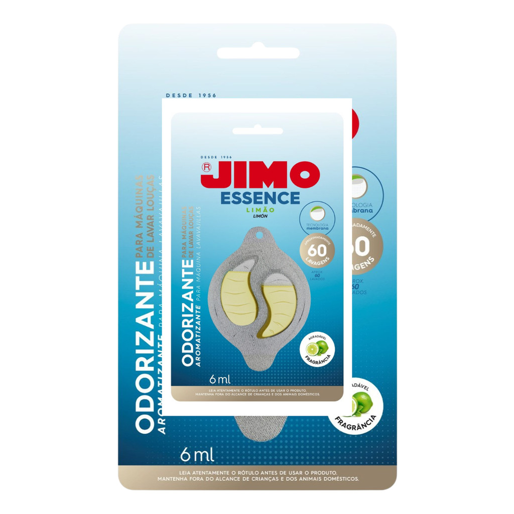 Odorizante Jimo Essence Limão 6ml Para Lava-Louças Até 60 Lavagens Neutraliza Odores