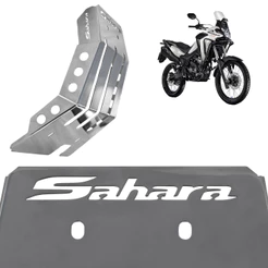 Peito de Aço Grosso e Protetor de Carter Sahara 300cc Cromado Proteção Motor Frontal 2023 até 2026