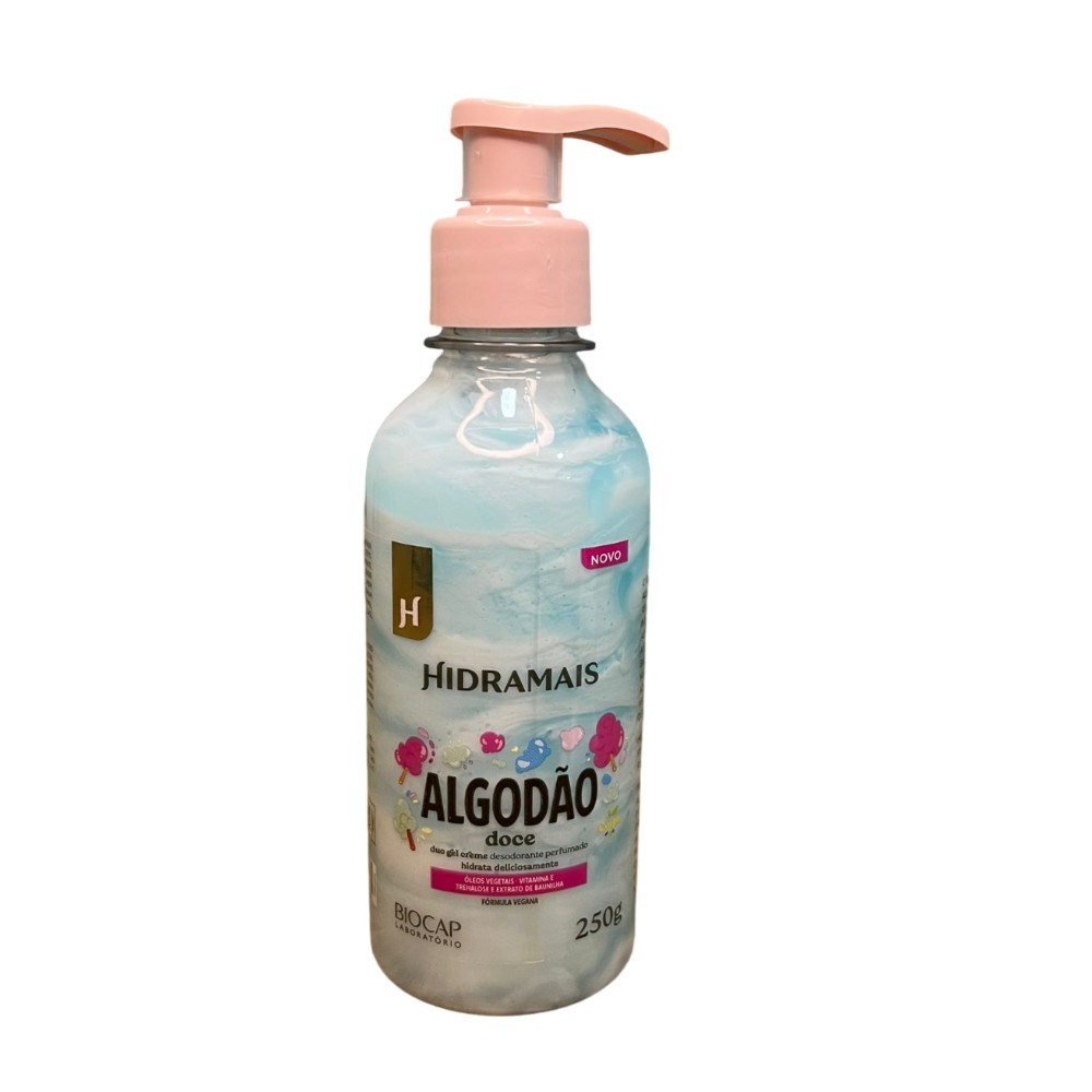 Creme Duo Gel Algodão Doce Hidratação Perfumada 250g