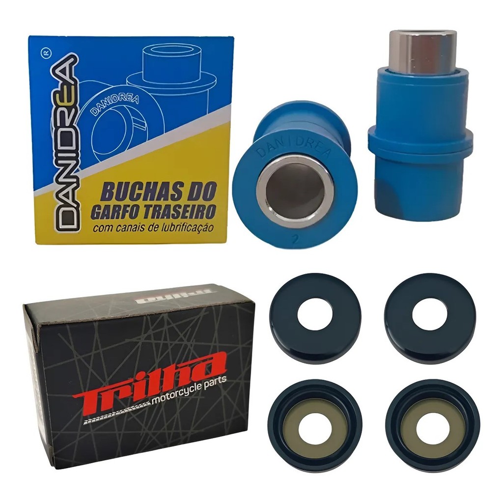 Bucha Quadro Elástico + Guarda Pó Titan 160, Titan 150, Fan