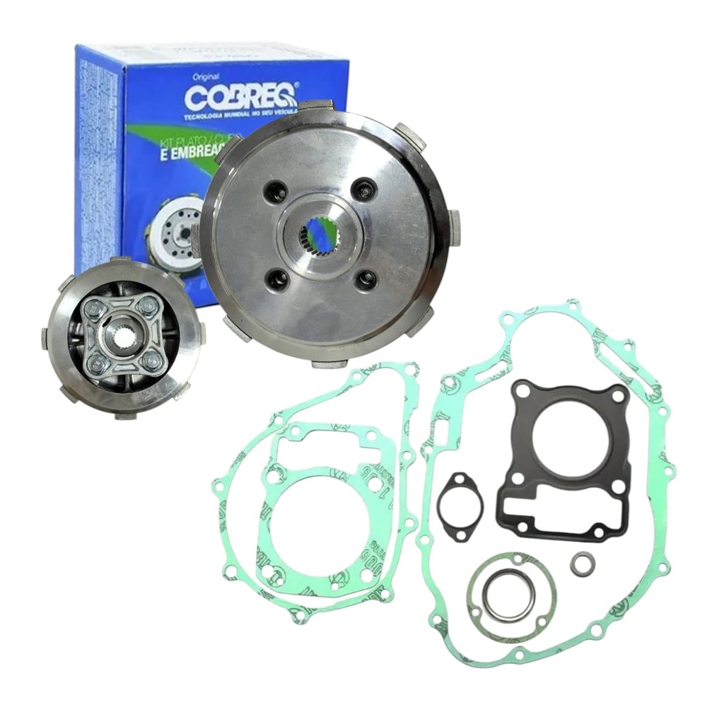 Kit Plato,cubo,embreagem Titan,bros150 + Juntas Completa