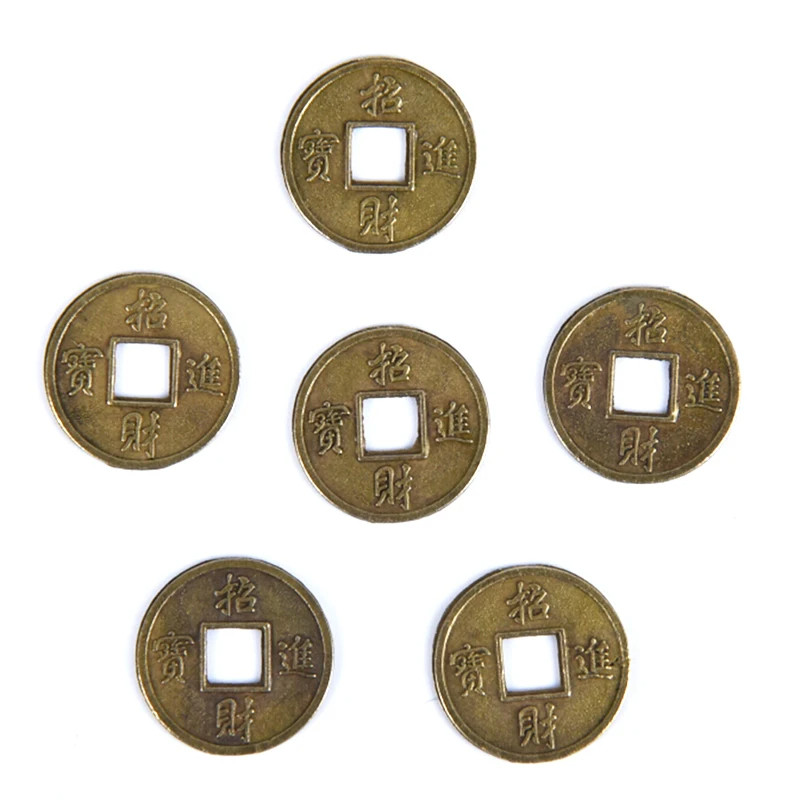 100 Moedas Antigas Chinesas da Sorte – Acessórios Decorativos para Casa e Carro