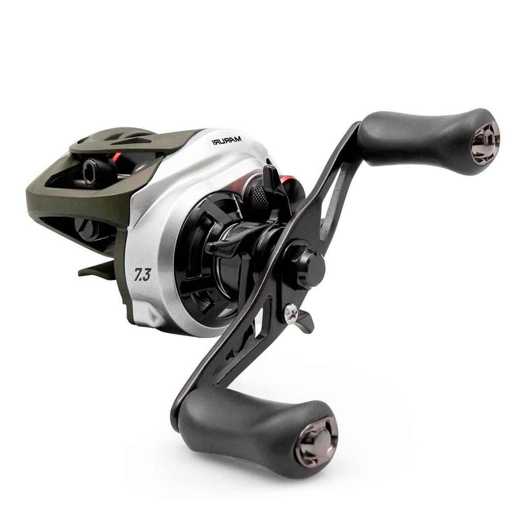 Carretilha de Pesca Maruri Attack Silver 7 Rolamentos 5kg Drag Pescaria