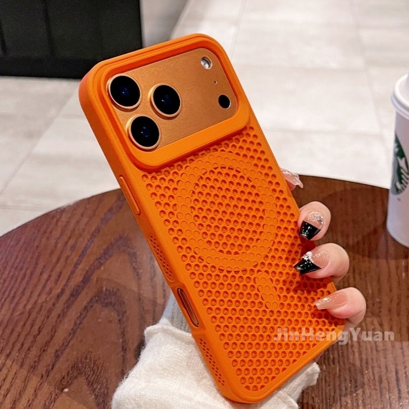 Capa Magnética De Dissipação De Calor Em Favo De Mel Para IPhone 17 16 15 14 13 12 11 Pro Max 17air Plus TPU Protetora A