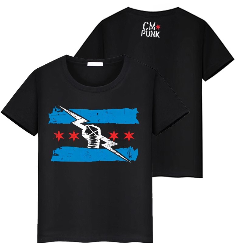 Wwe Wrestling Melhor no Mundo Wrestler CM Punk Punk T-shirt Punk Punk Punk Manga Curta de Algodão Puro Top 2026
